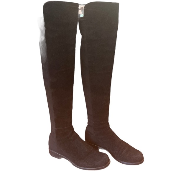 Stuart Weitzman sz 5 black suede OTK tall boots - Picture 3 of 15